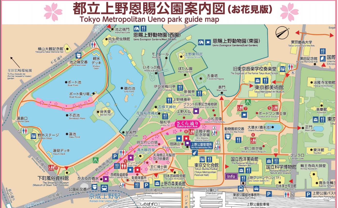 上野公園お花見MAP